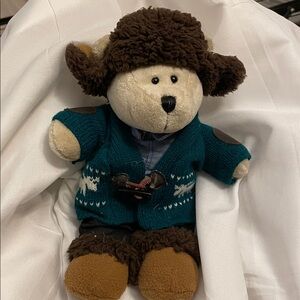 Starbucks Plush Bearista 2016 edition Home for the holidays teddy bear n Sweater